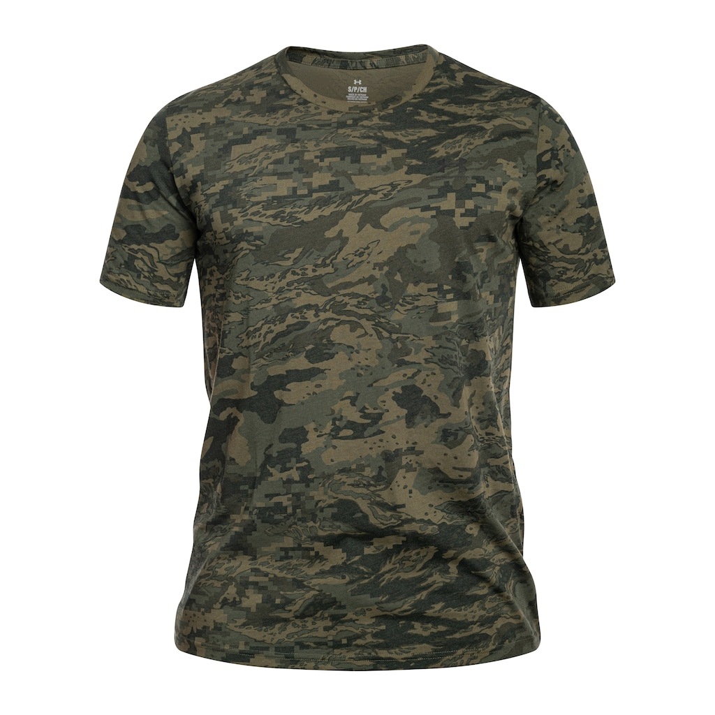 Koszulka męska bawełniana T-shirt Under Armour Abc Camo Marine Od Green M