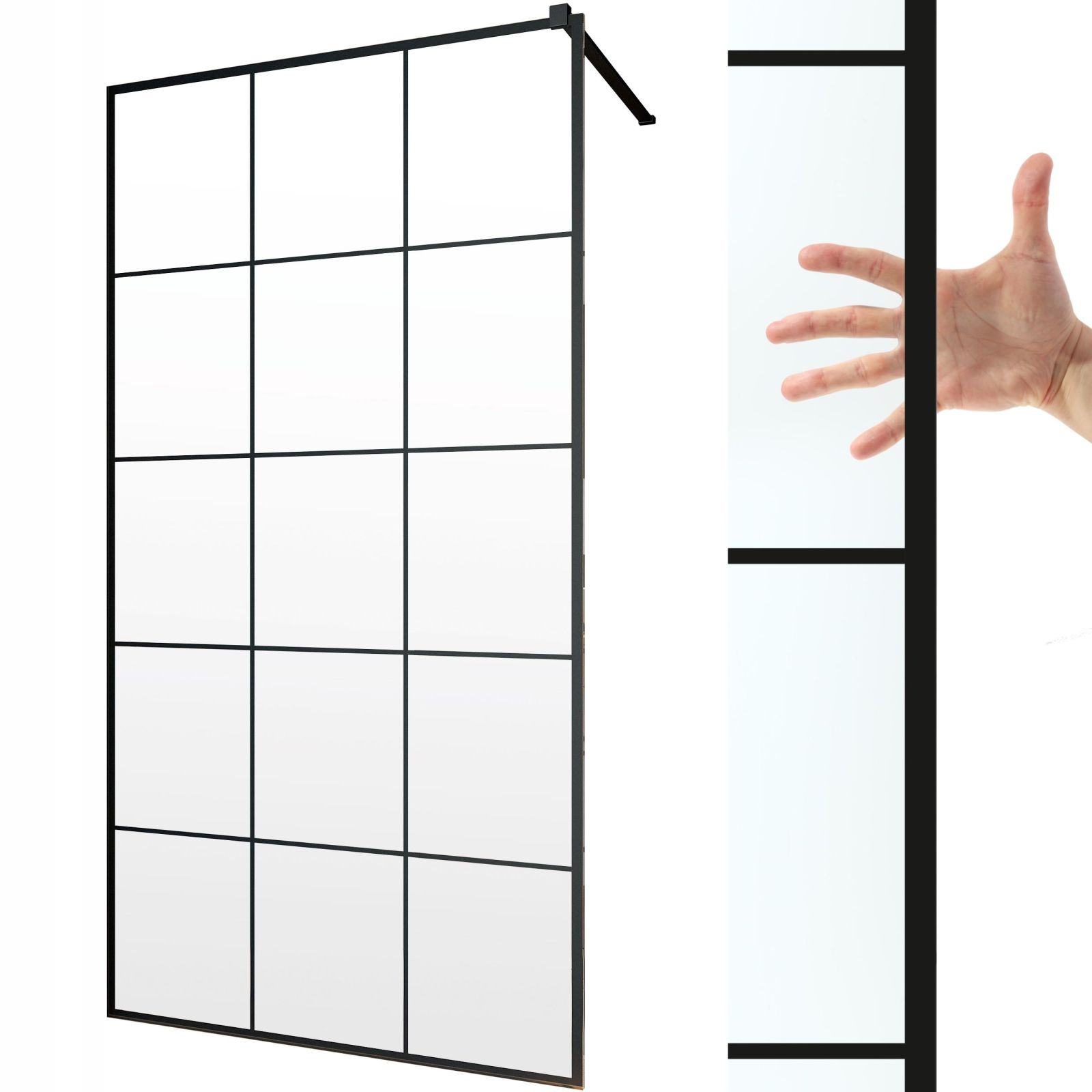 Kabina Walk-in Modo New Black II Factory 90 czarna