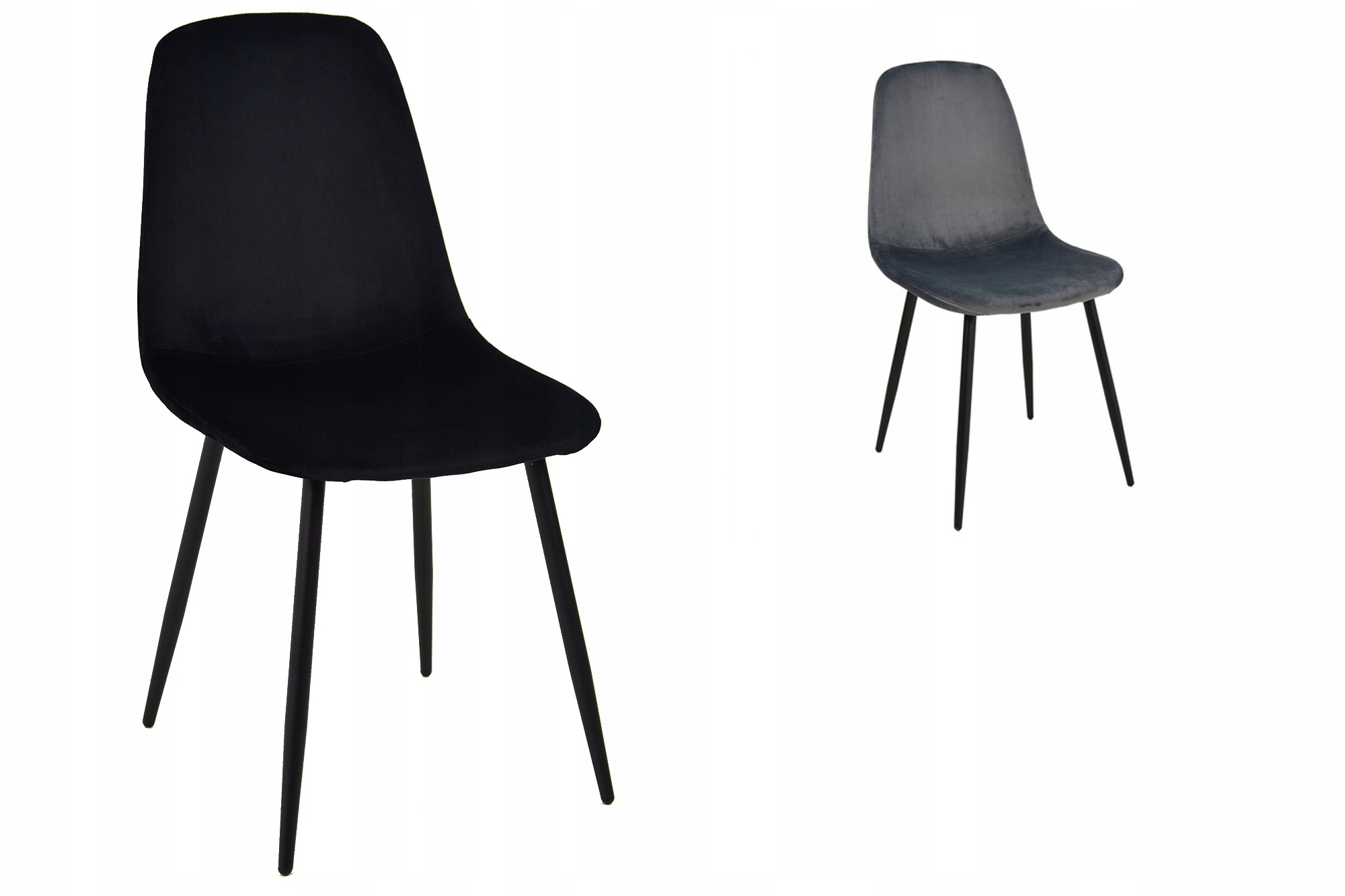 

4x Metalowe krzesło skandynawskie Czarne Szare