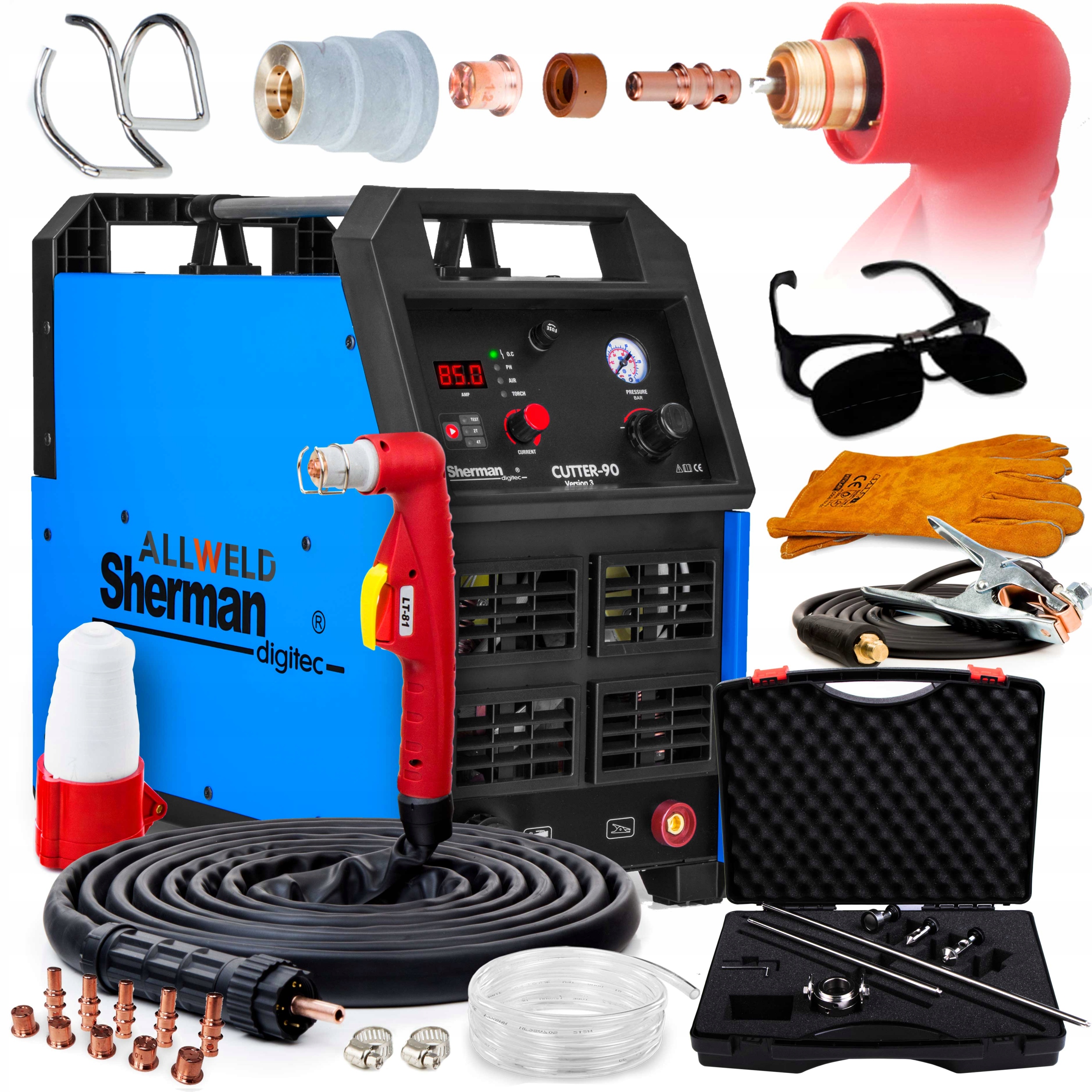 Plazmová Řezačka Plazmová Sherman Cutter 90 400V 85A Hf Igbt Hliník 6 M