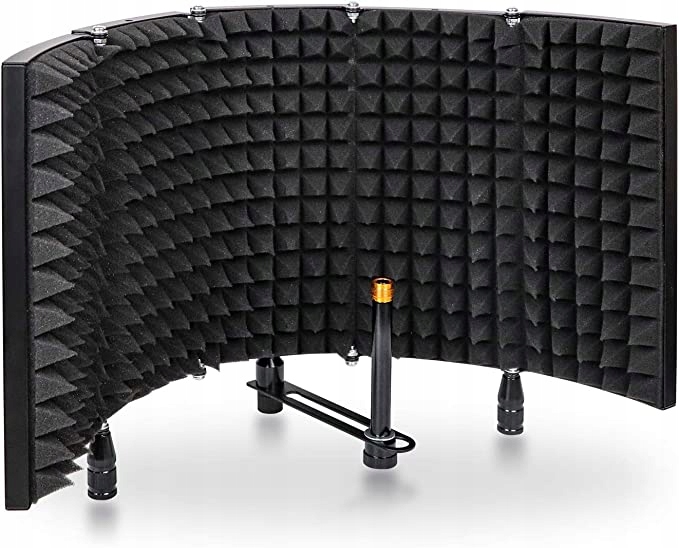 Kabina Akustyczna Ekran Filtr do Mikrofonu Osłona Wyciszająca 5 paneli