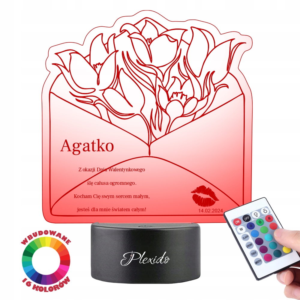 Statuetka Prezent na Walentynki Grawer Plexido