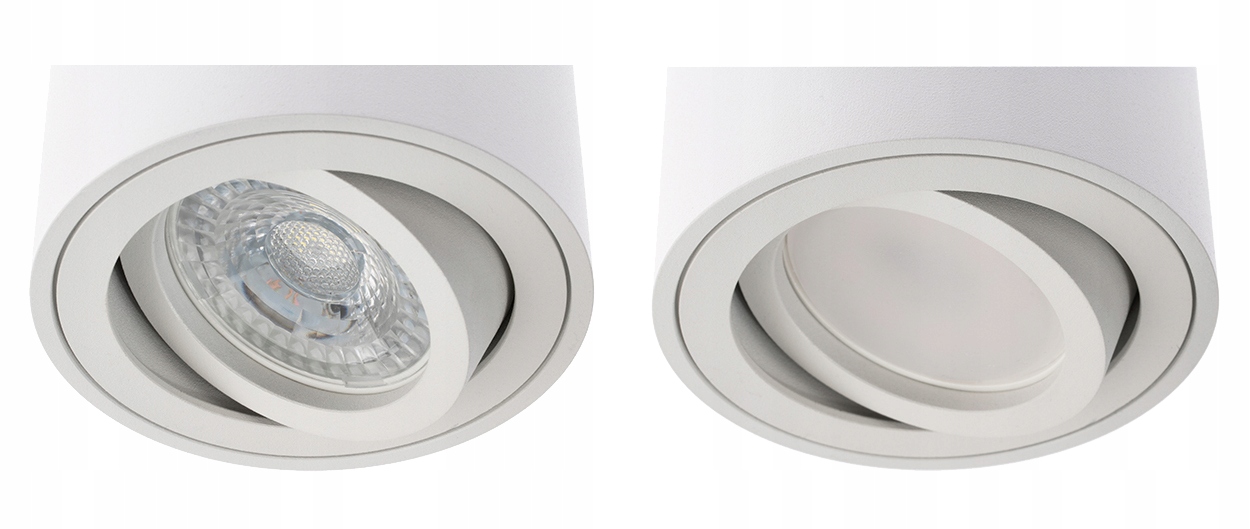 6x Oprawa Natynkowa HALOGENOWA TUBA LED + LED 5W Kształt okrągły