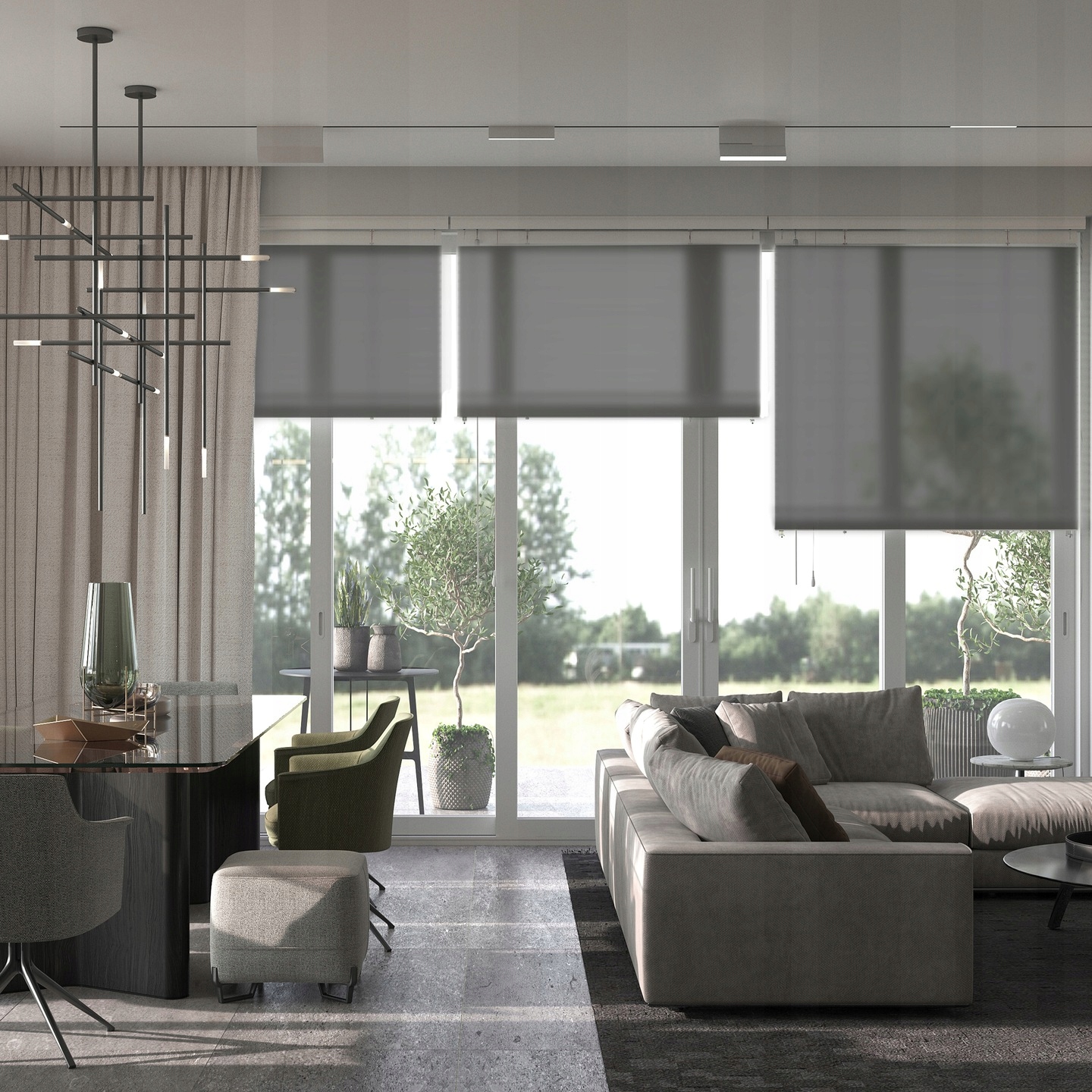 ROLETA ZACIEMNIAJĄCA 42X150 CM GŁADKA WEWNĘTRZNA Z PROWADNICAMI NA WYMIAR Marka Promat