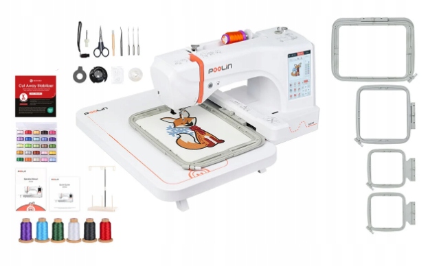 Vyšívací Stroj Poolin EOC06 S 7PALCOVÝM Dotykovým Displejem