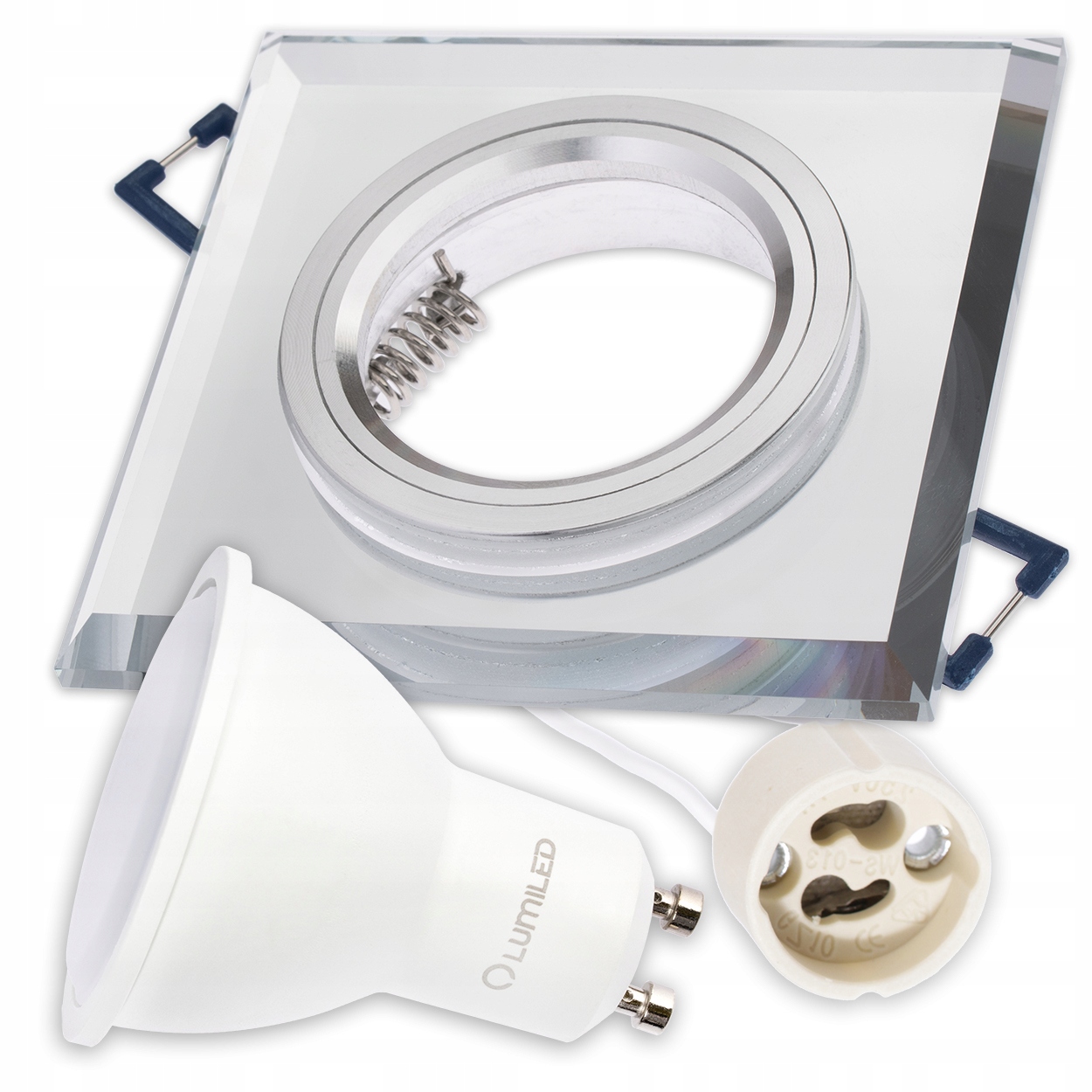 

Zestaw oprawa halogenowa Szklana kwa Led GU10 6W