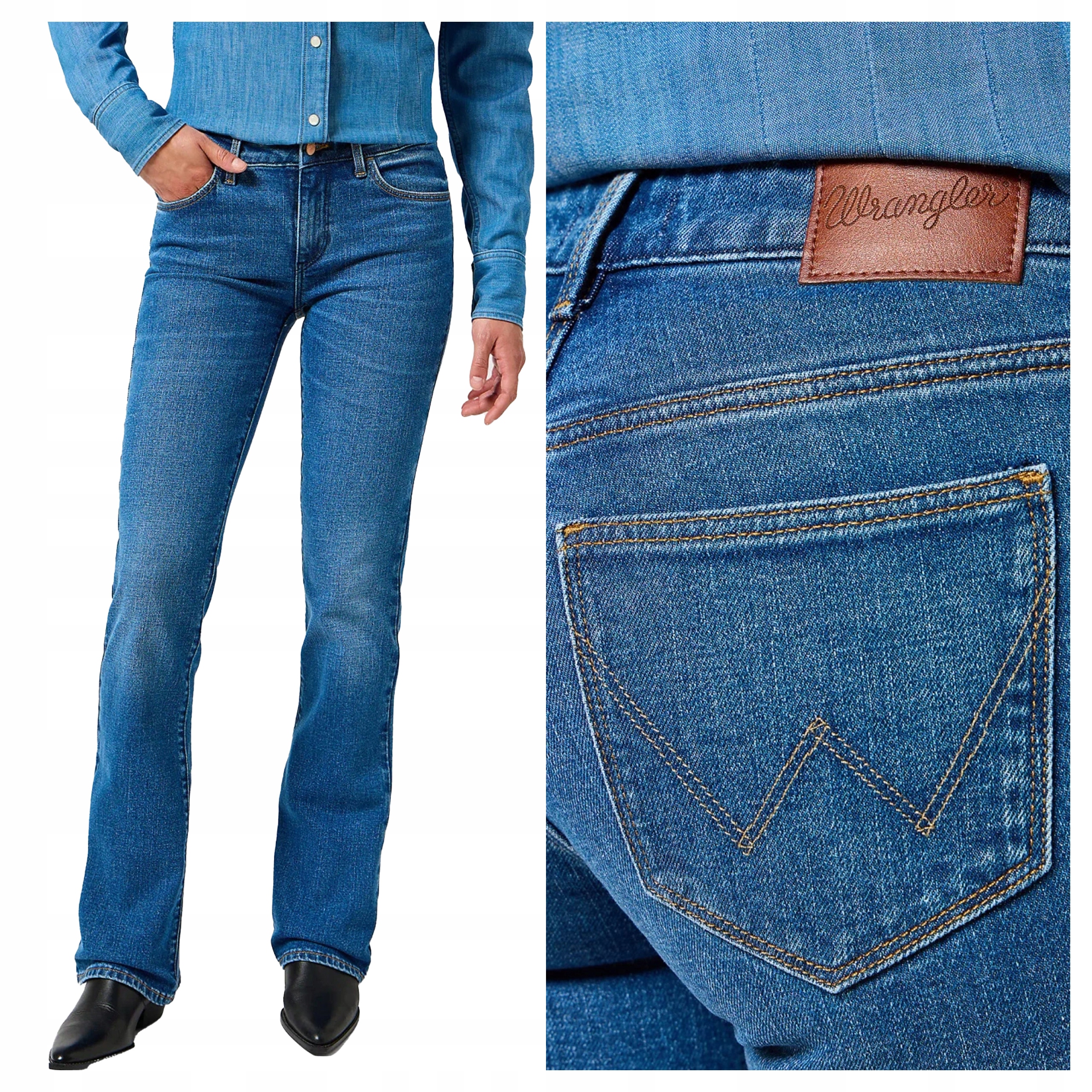 Wrangler Bootcut W25 L32 Dámské džínové kalhoty džíny