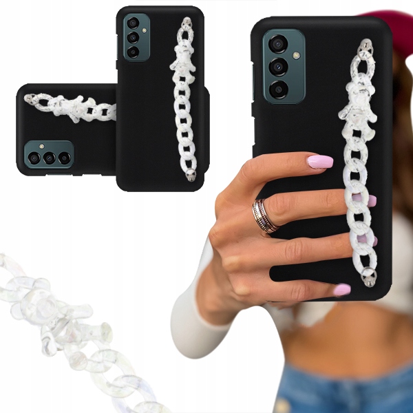 Pouzdro Blink Černý Mat pro Samsung M23 5G Bílý medvídek