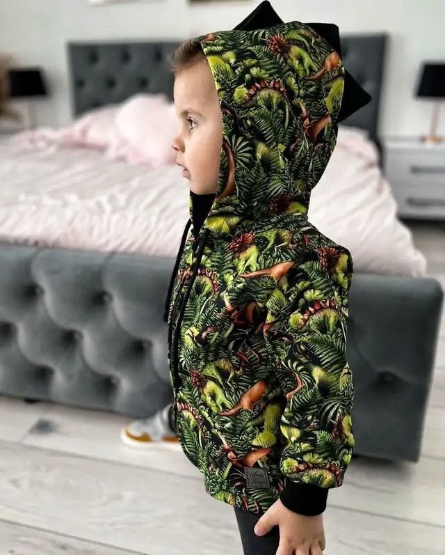 Kurtka softshell dinozaury z kolcami rozmiar 116