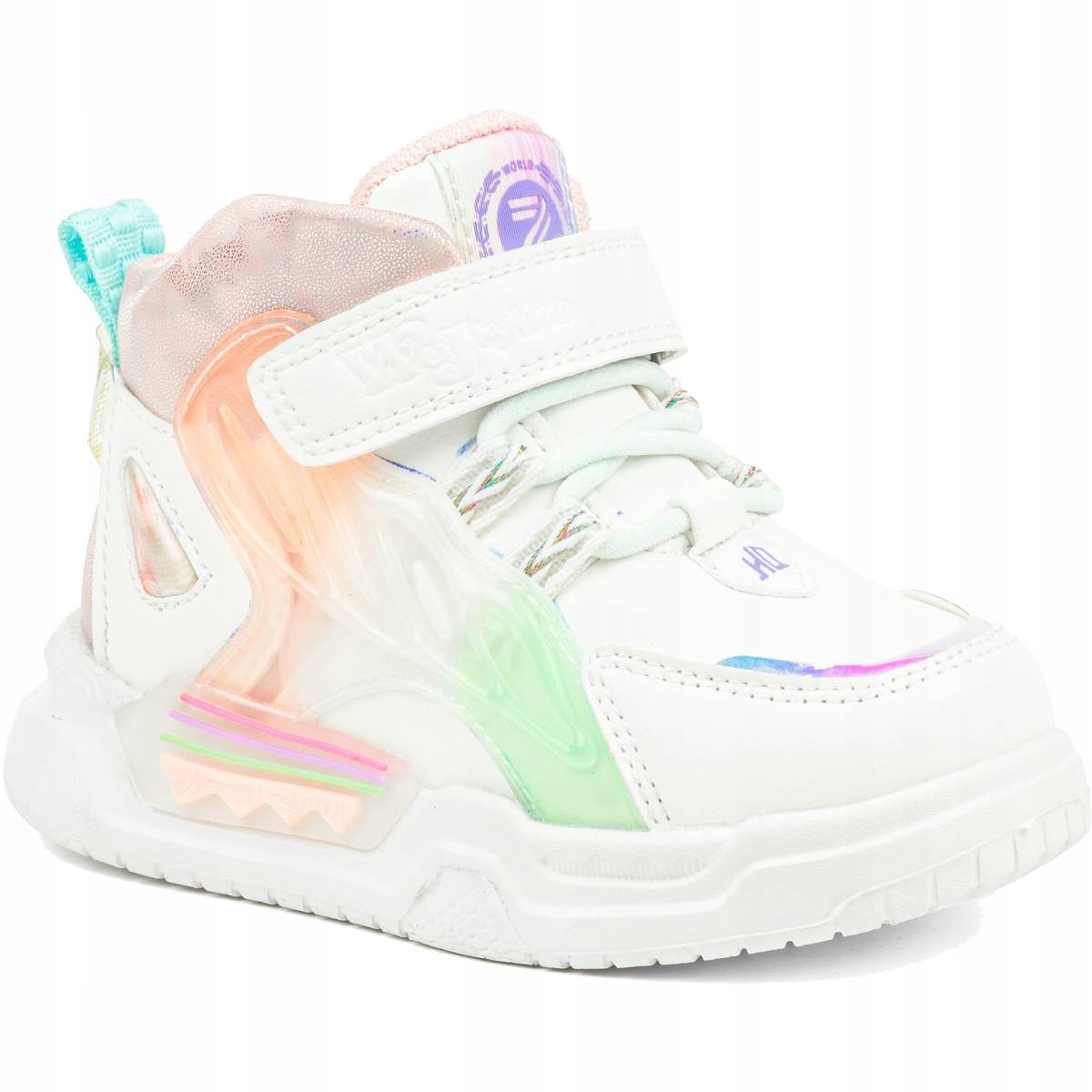 WOJTYŁKO 25082 TRZEWIKI DZIEWCZĘCE NA RZEP ORAZ SUWAK BIAŁE KOLOROWE R 27