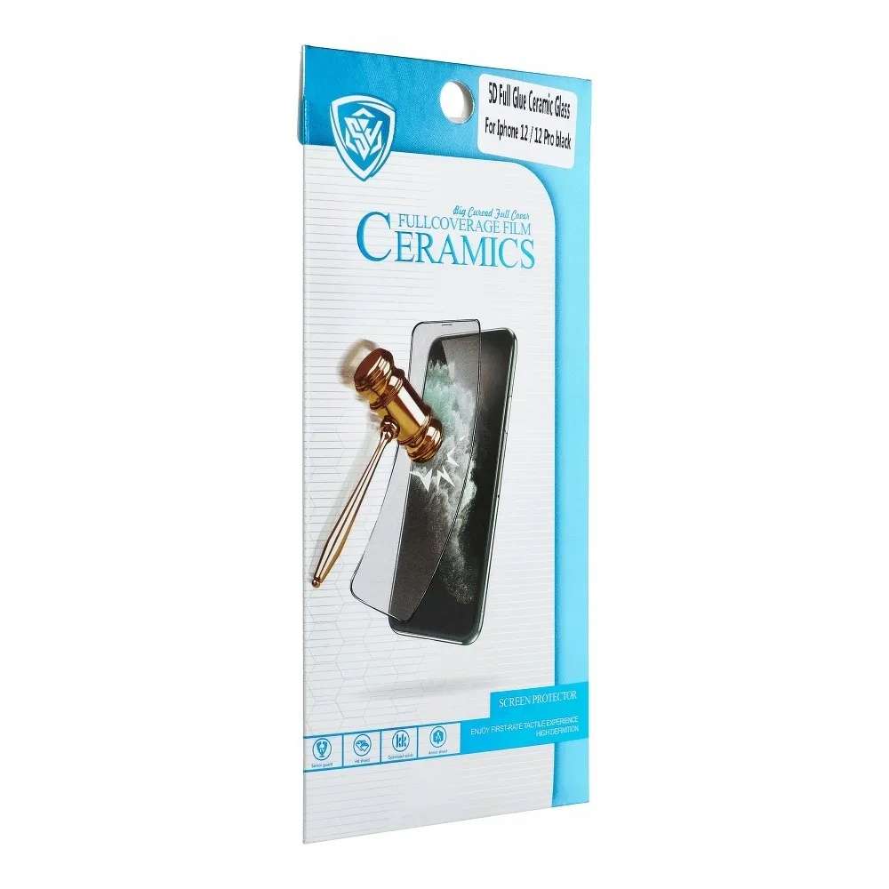 5D Full Glue Ceramic Glass do Samsung Galaxy A12 M12 F12 czarny