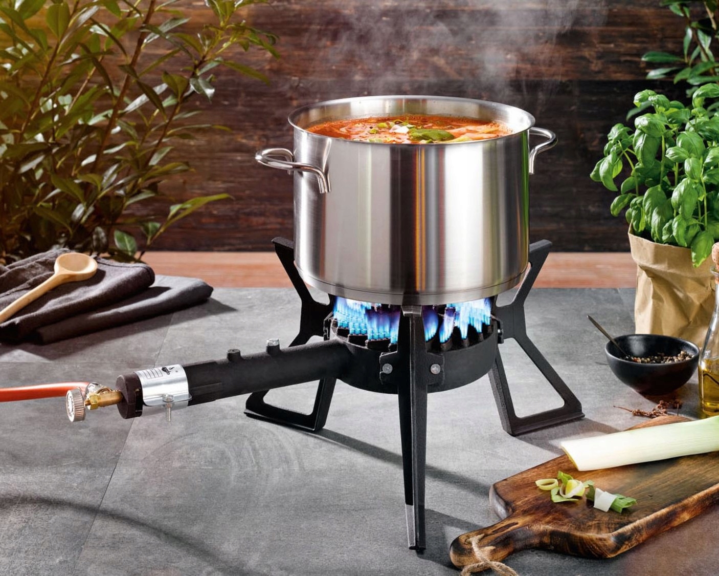 PALNIK GAZOWY TABORET ŻELIWNY KUCHENKA MOC 8 kW Zasilanie gazowe