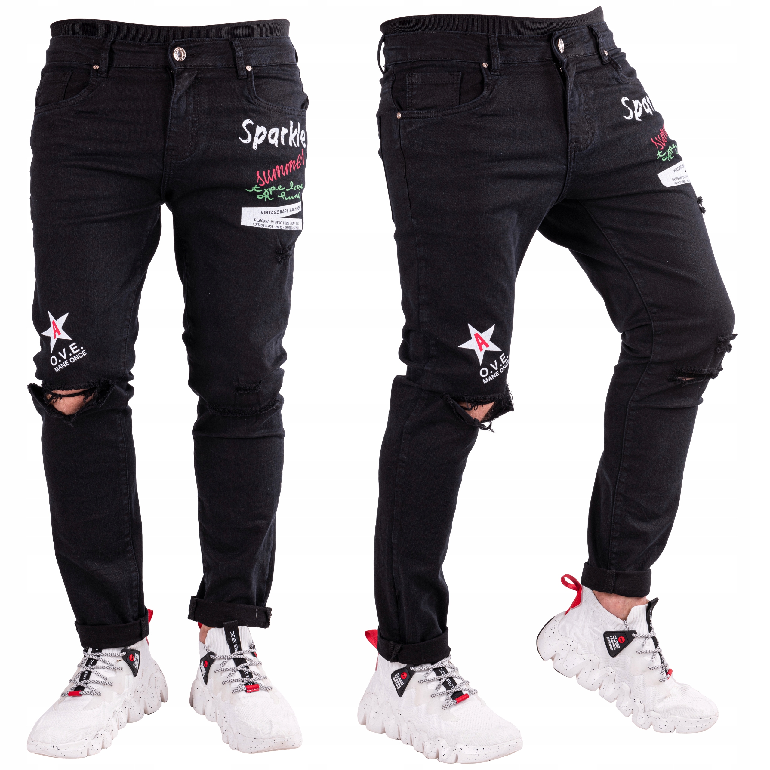 

Spodnie męskie czarne jeansowe Felipe r.32