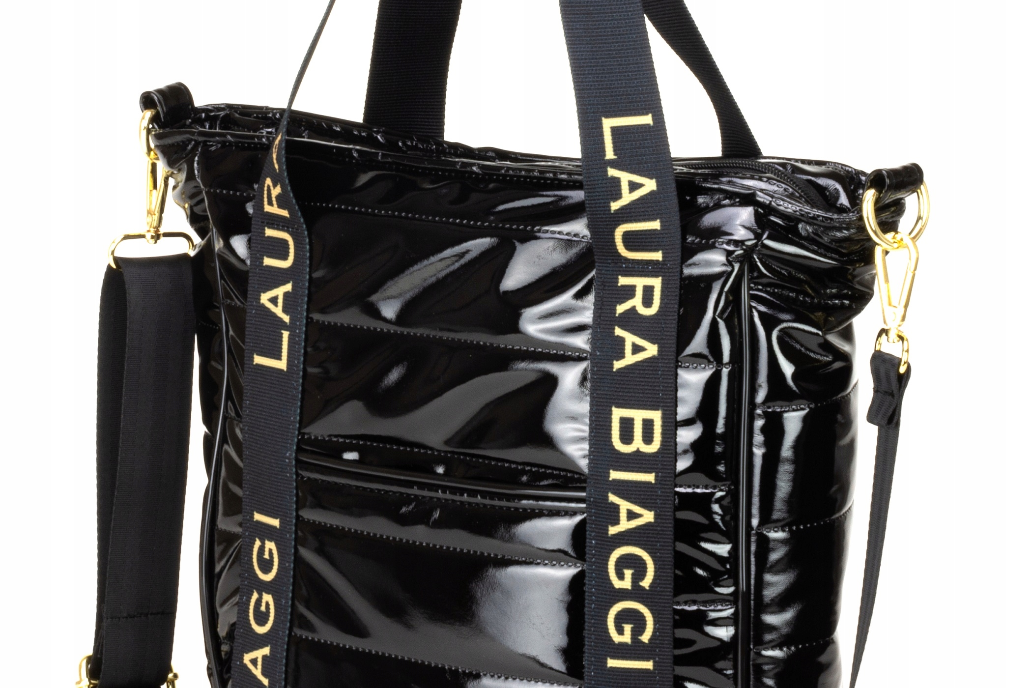 TOREBKA SHOPPER LAURA BIAGGI BEŻOWA POLSKA TORBA Model LB82 torba na ramię pikowana pikowany shopperka