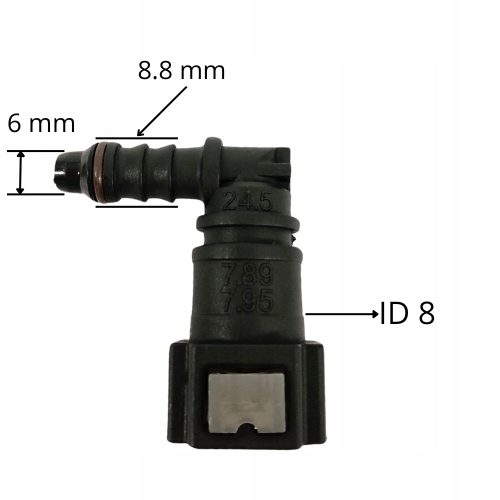 SZYBKOZŁĄCZE WTYK PRZEWODU PALIWOWEGO 7.89 MOCOWANIE KĄTOWE UCHWYT Producent części AutoDor