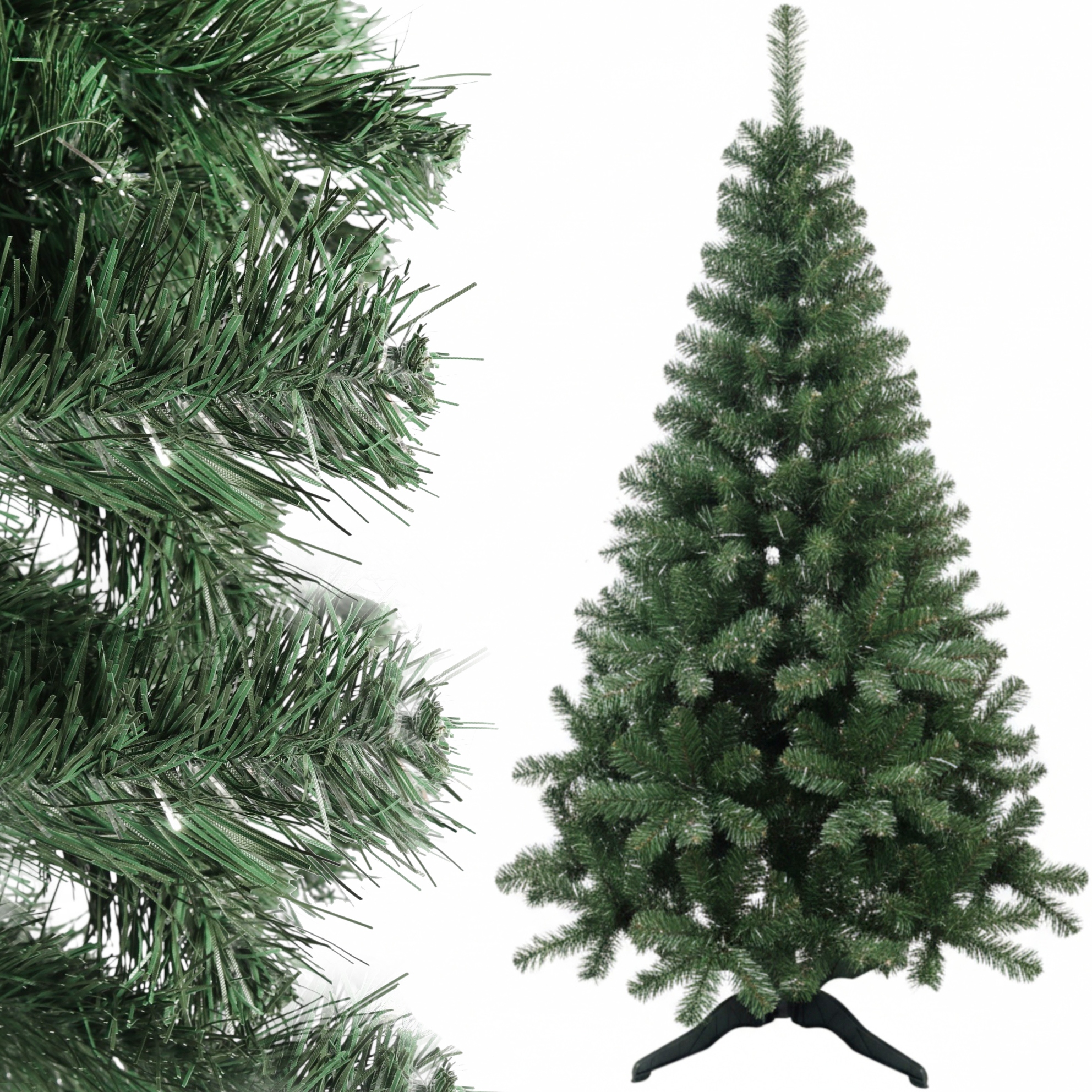 Umělý Vánoční Stromeček Jako Živý, Skutečný Smrk Stříbrný 180 CM Hustý Limitovaná Edice