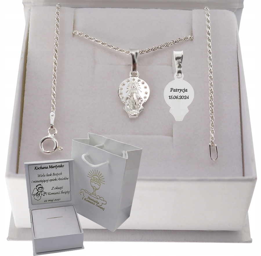 Dámský Řetízek z plného stříbra s medailí Ryzost 925 Gravírování Bonus