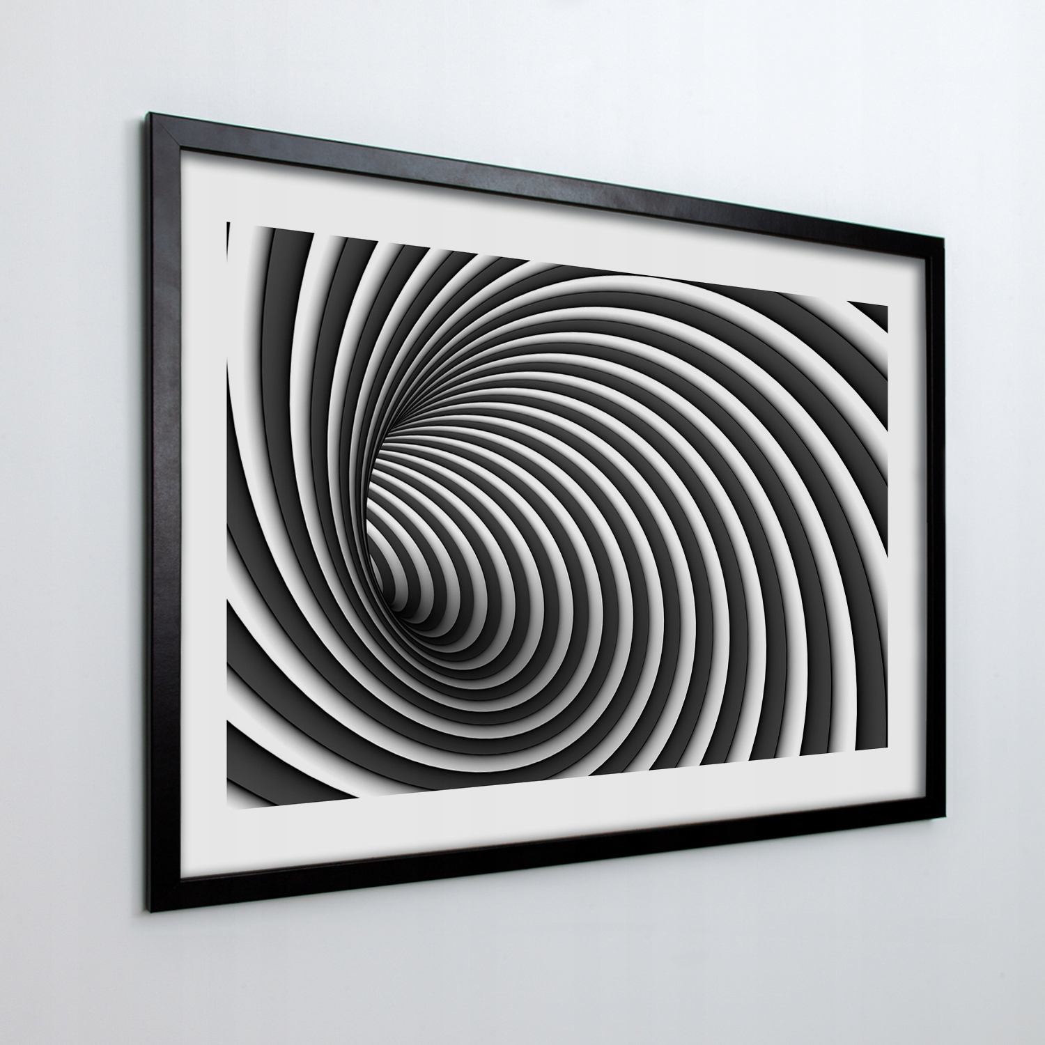 Obraz v rámu na zeď Spirála pruhy 3D 70x50