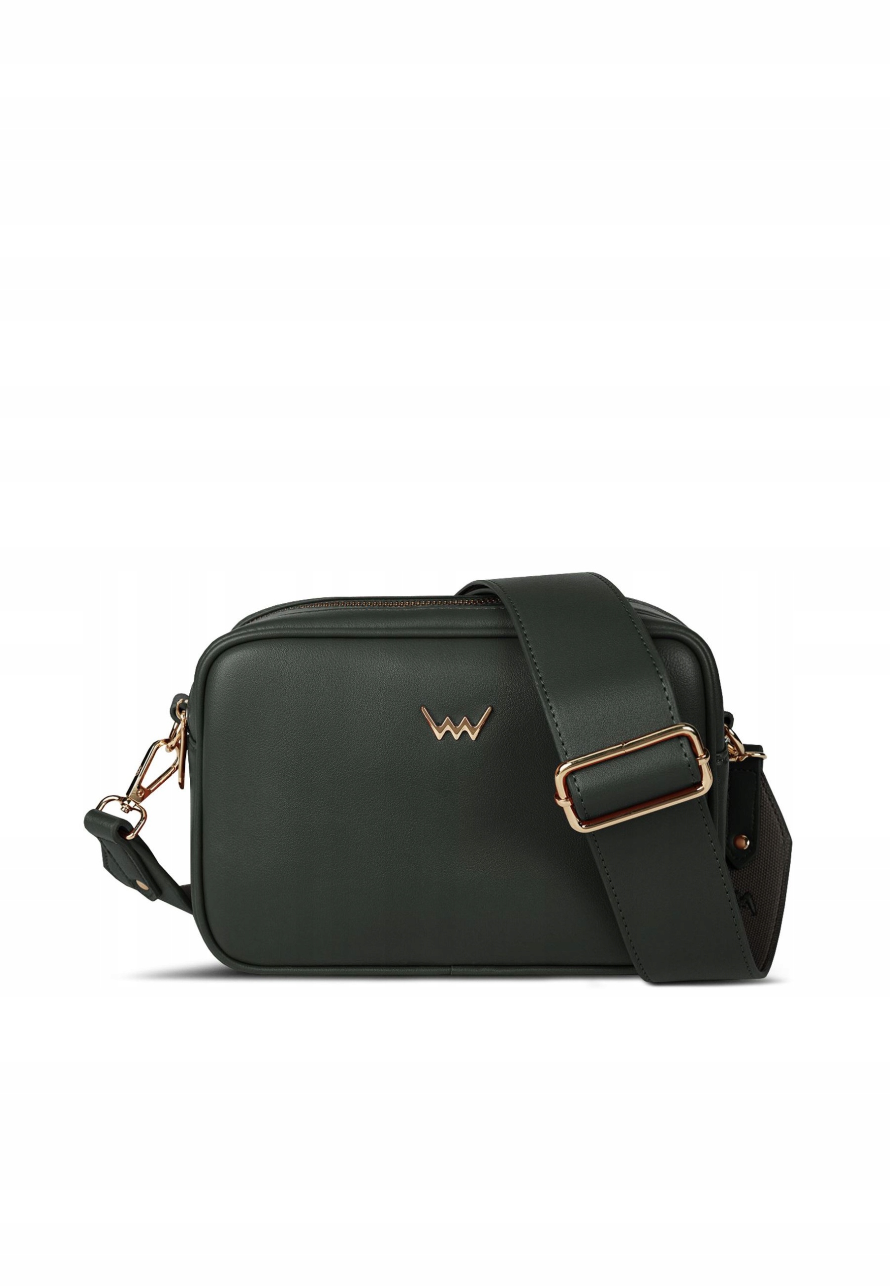 Crossbody kabelka Vuch Massimo tmavě zelená 23 cm zip koženka