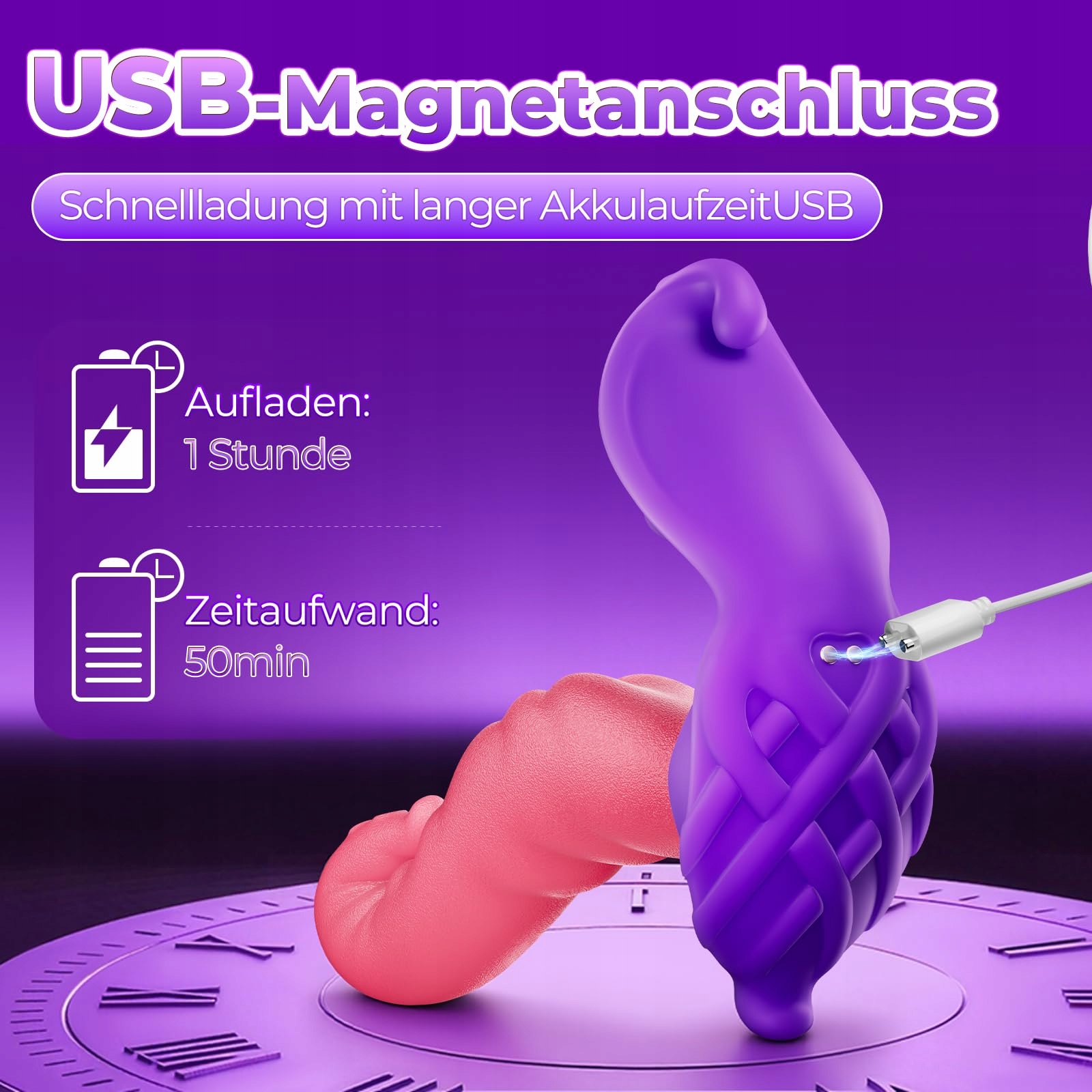 SILIKONOWY ANALNY WIBRATOR DLA MĘŻCZYZN Z 5 FUNKCJAMI STYMULACJI PROSTATY — miniatura 7