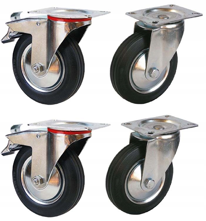 ZESTAW JEZDNY KÓŁ KÓŁEK KOŁA OBROTOWE 125mm