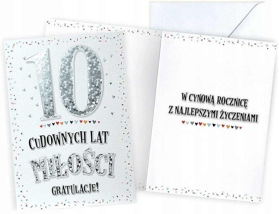 

Karnet Rocznica ślubu 10