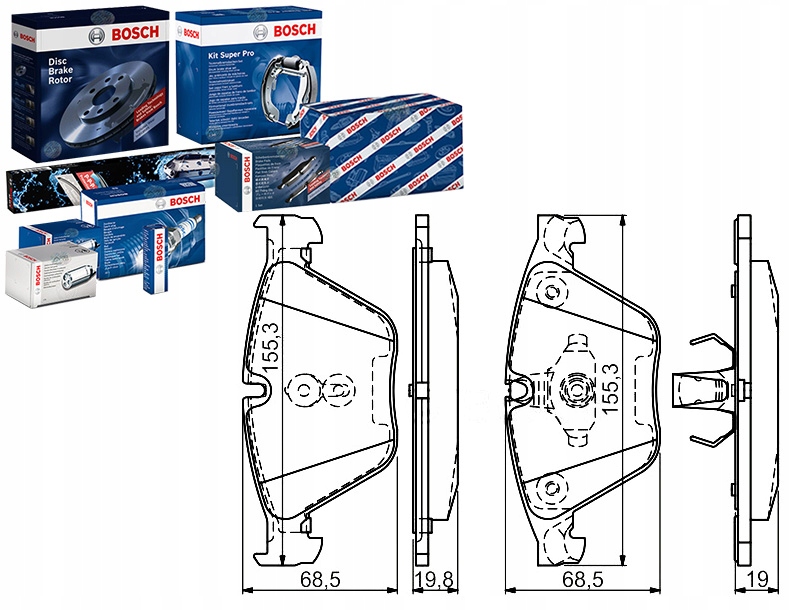 Brzdové Destičky Bmw Přední F10 10- 525-535 Bosch Asistent Kolize #34