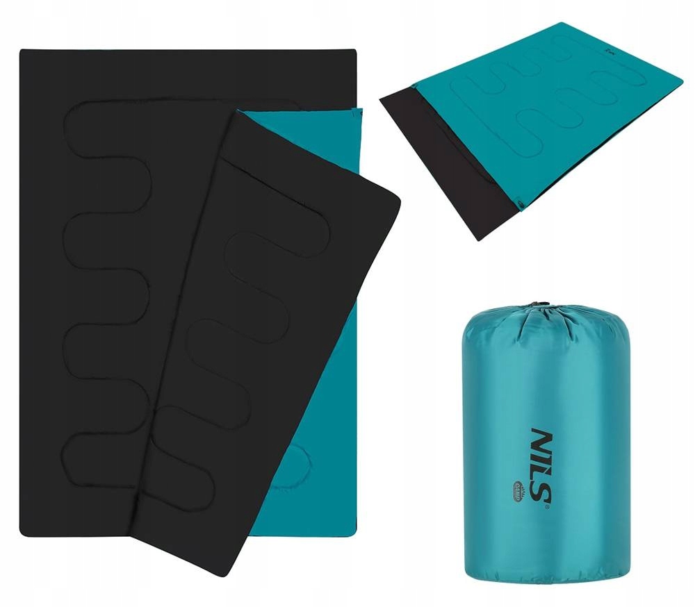 Śpiwór Turystyczny Podwójny Pod Namiot Kempingowy Duży 220x150 cm Nils