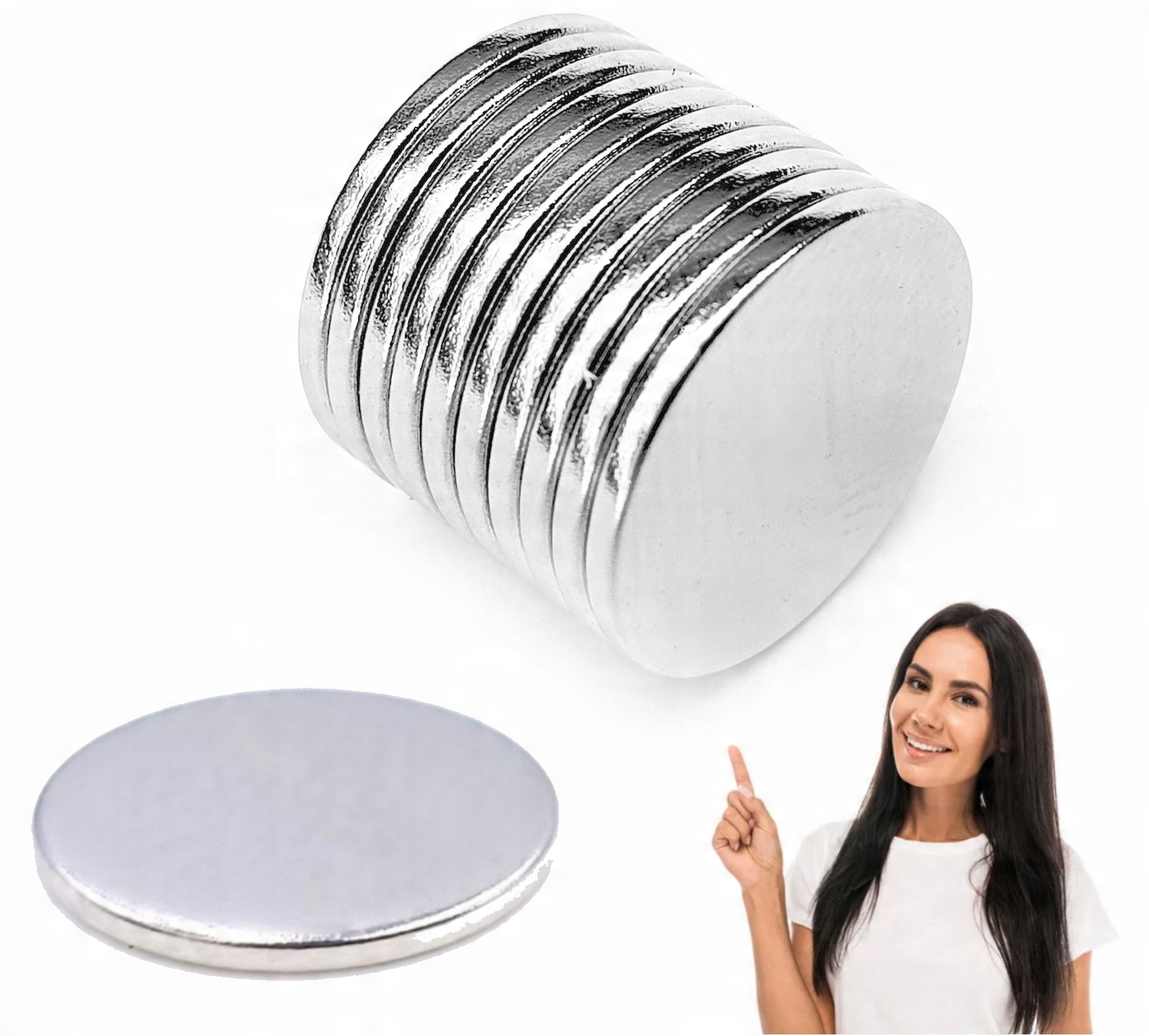 

Magnes neodymowy 10x1 mm 10szt okrągły mocny silny
