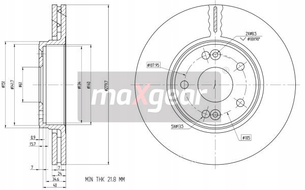 TARCZA HAM. RENAULT P. LAGUNA 01- Producent części Maxgear