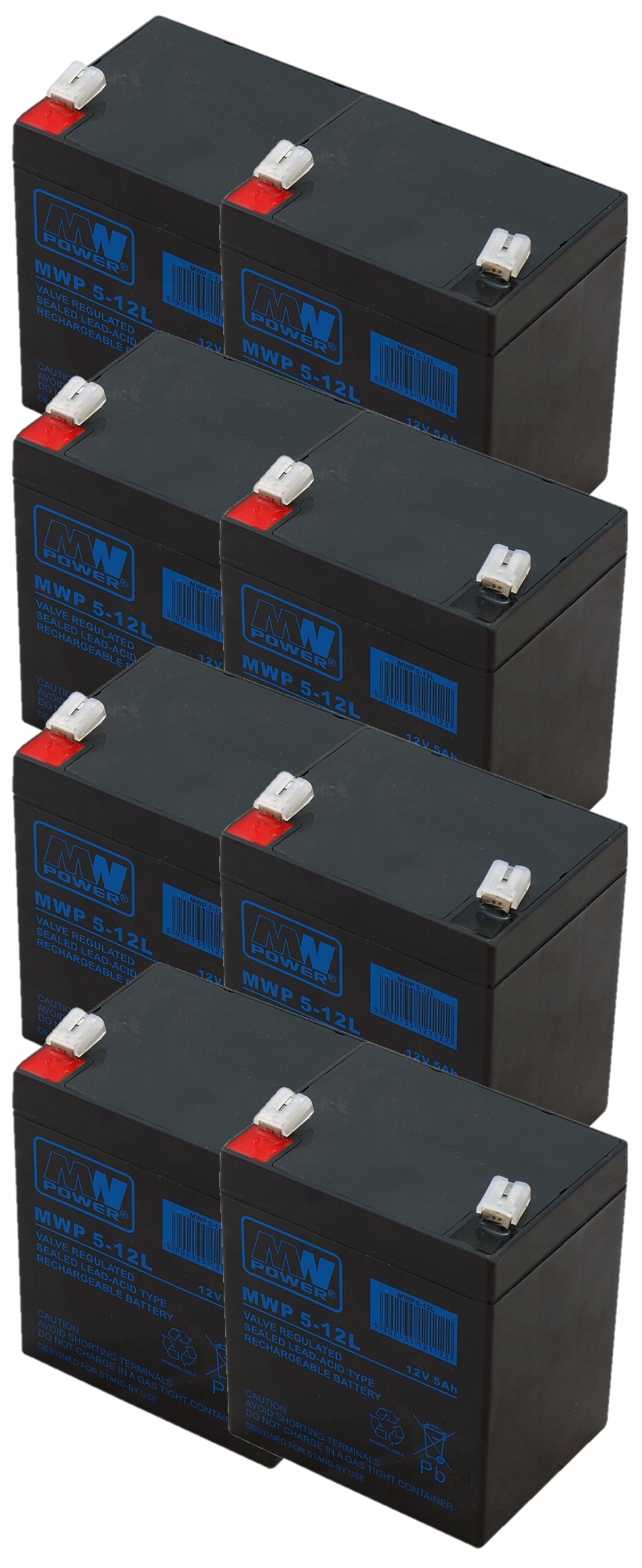 APCRBC43 RBC 43 #43 ZESTAW AKUMULATORÓW PAKIET BATERII UPS APC 8x MWP 5-12L
