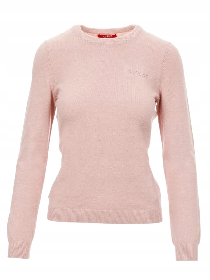 Guess Dámská Růžová Halenka S Logem, Přiléhavá