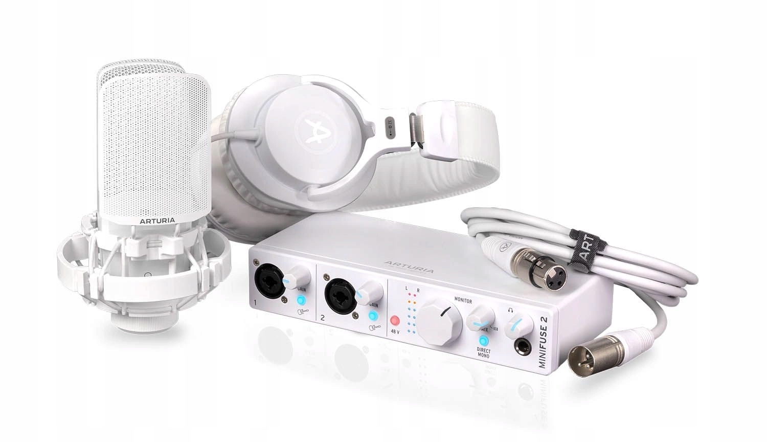 Arturia MiniFuse Recording Pack White – zestaw nagraniowy