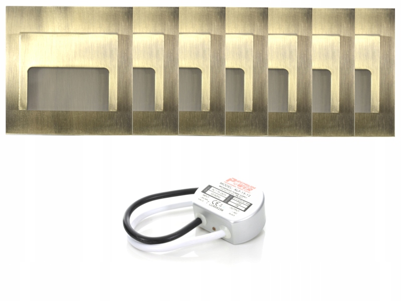 Sada schodišťových svítidel Halogen Led 7x napájecí zdroj