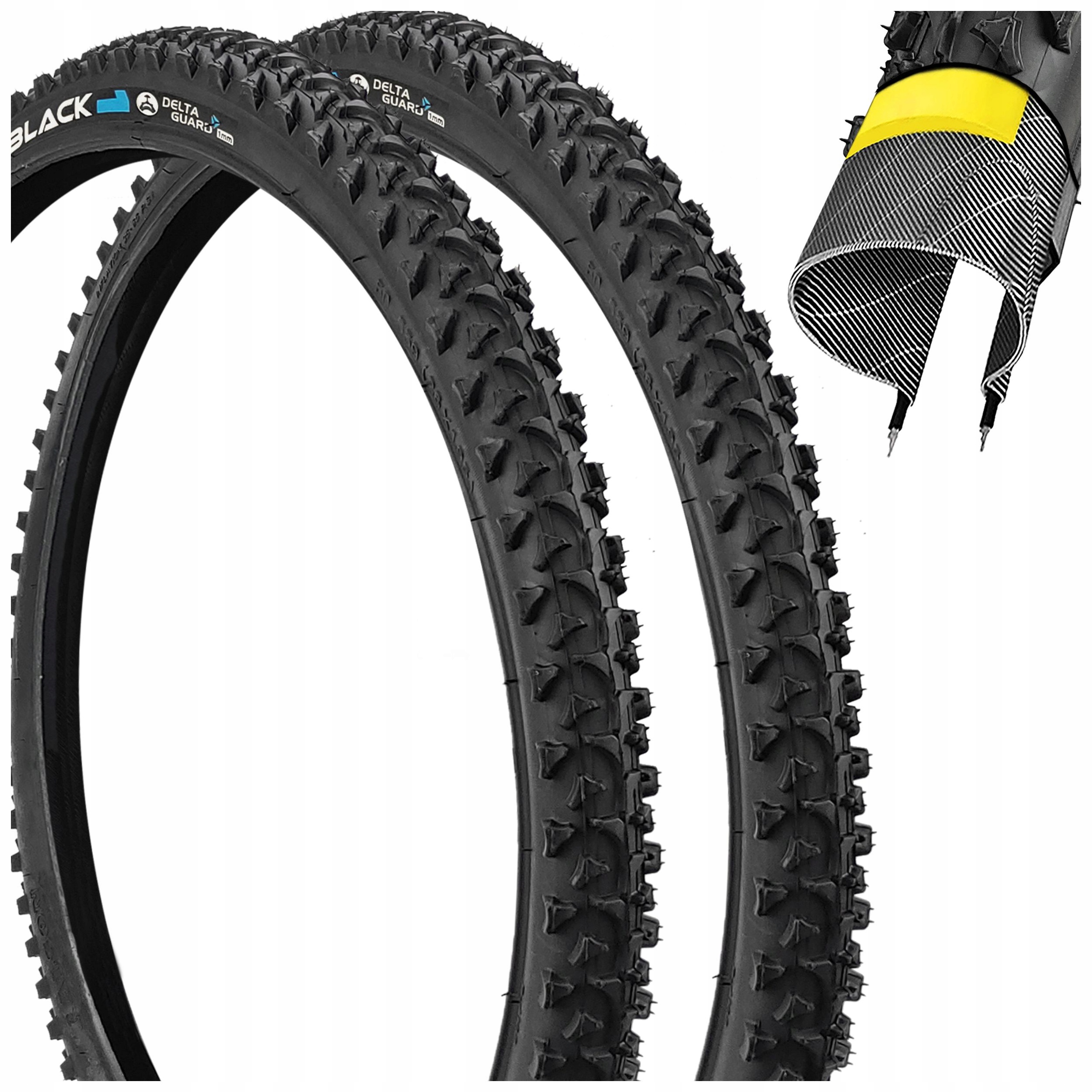 Opony terenowe 2 sztuki do roweru górskiego Mtb Blackone 26 x 1.95 50-559