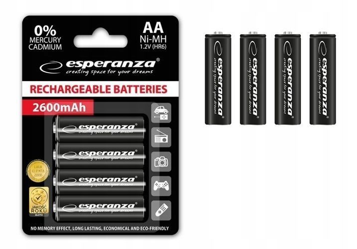 

Akumulatorki Baterie Aa R6 4 x 2600mAh 1.2V Ni-MH