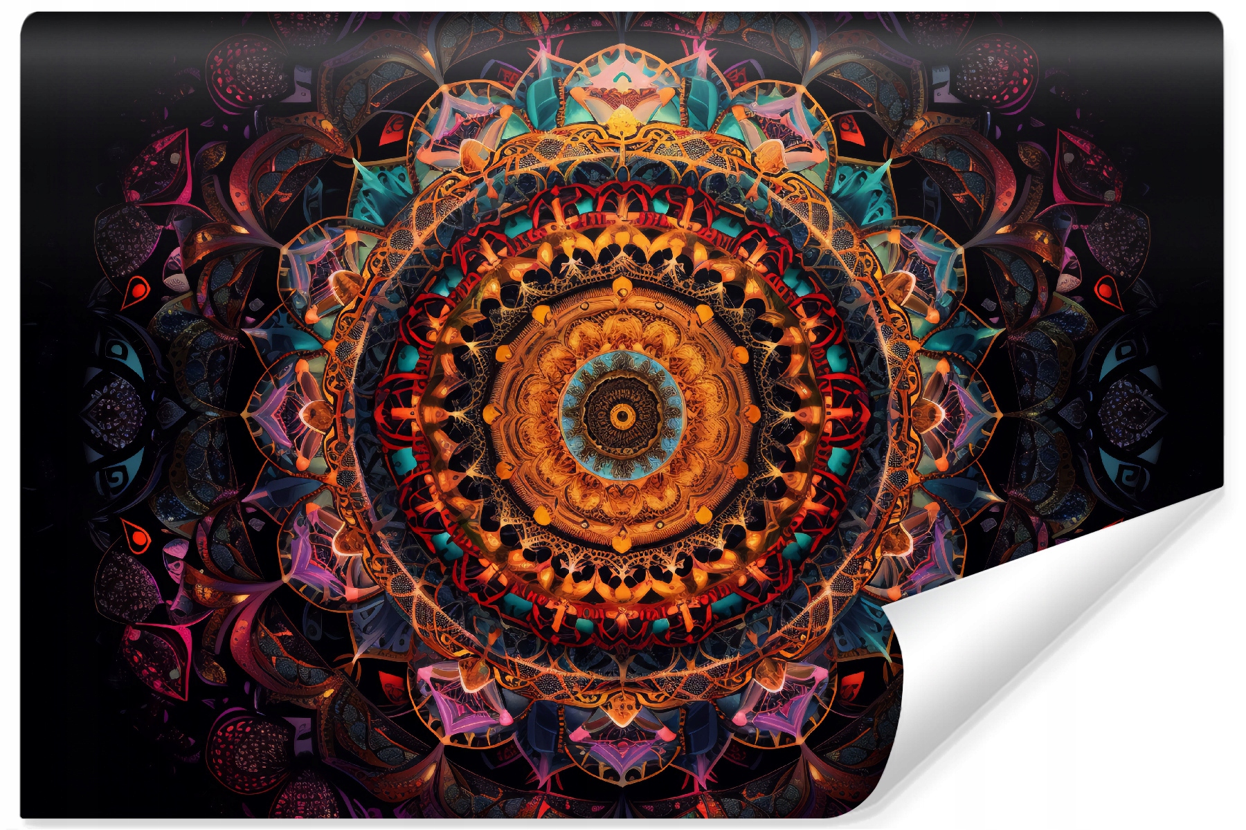 Fototapeta do ložnice Barevná Mandala Ornamenty Boho styl 180x120