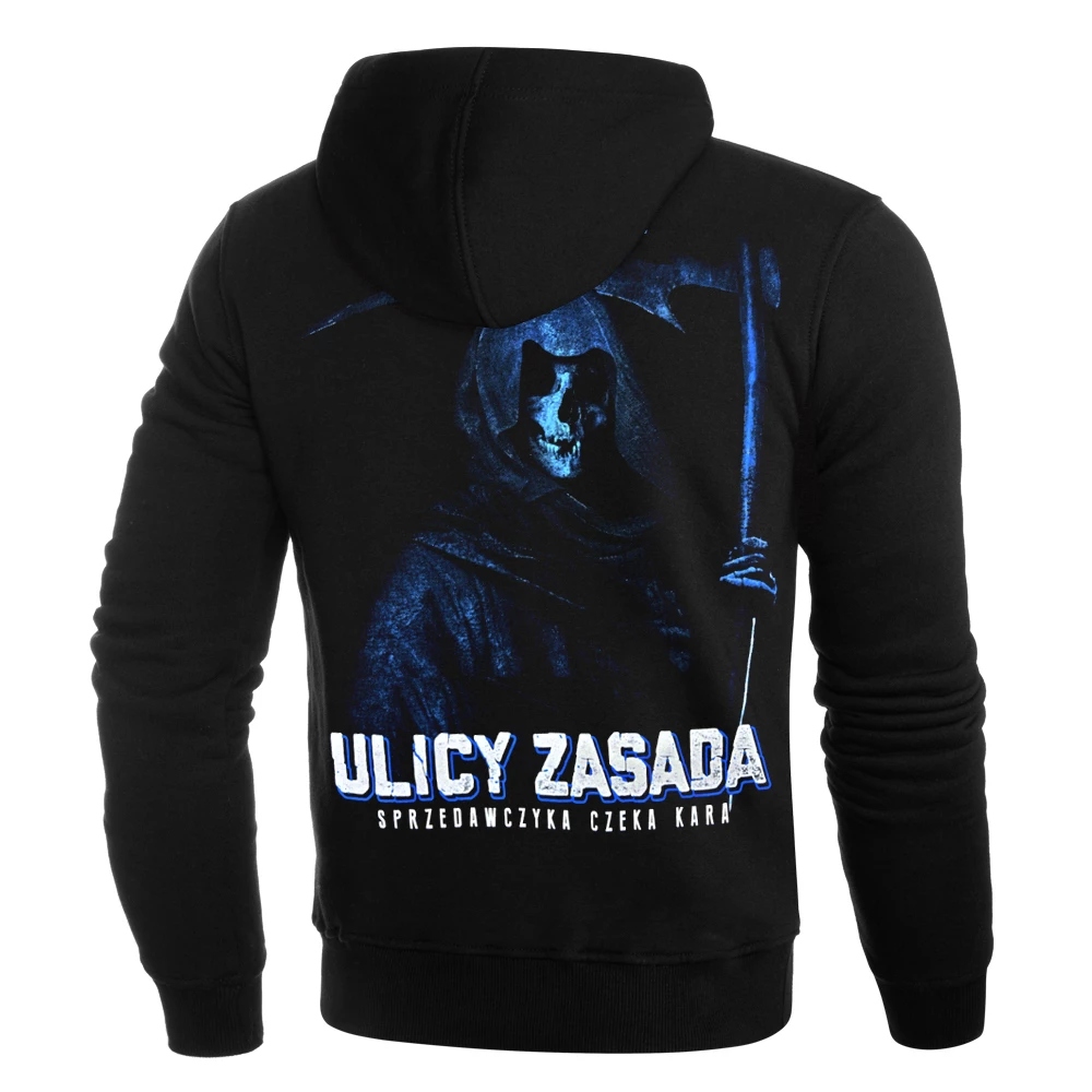 Mikina s kapucí fanouškovská Ulice Princip 1312 smrt – černá vel. 4XL