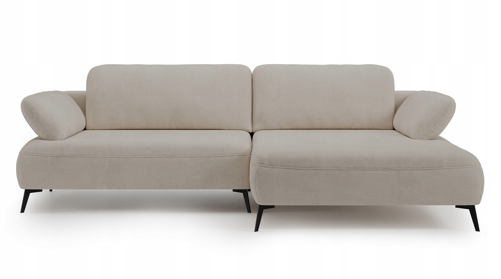 Rohová Sedací Souprava s funkcí spaní Avolla s úložným prostorem, béžová, šenilová pravá barva