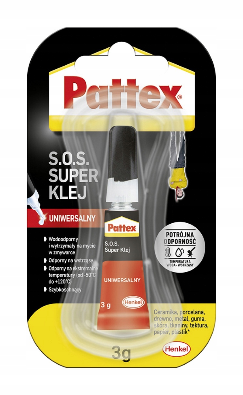 

Klej uniwersalny Pattex S O S 3g