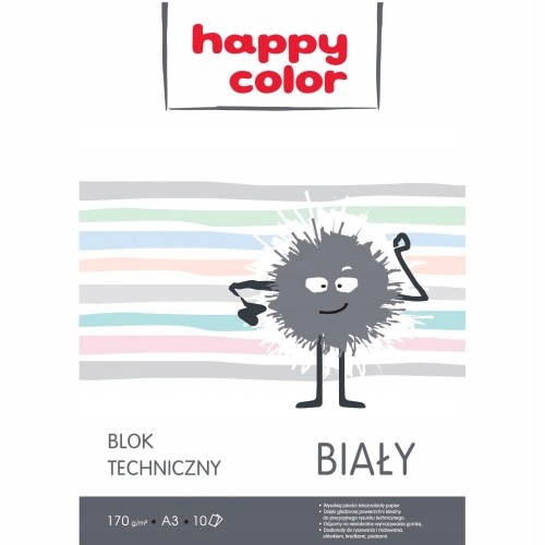 

HappyColor blok techniczny A3 170g 10k biały