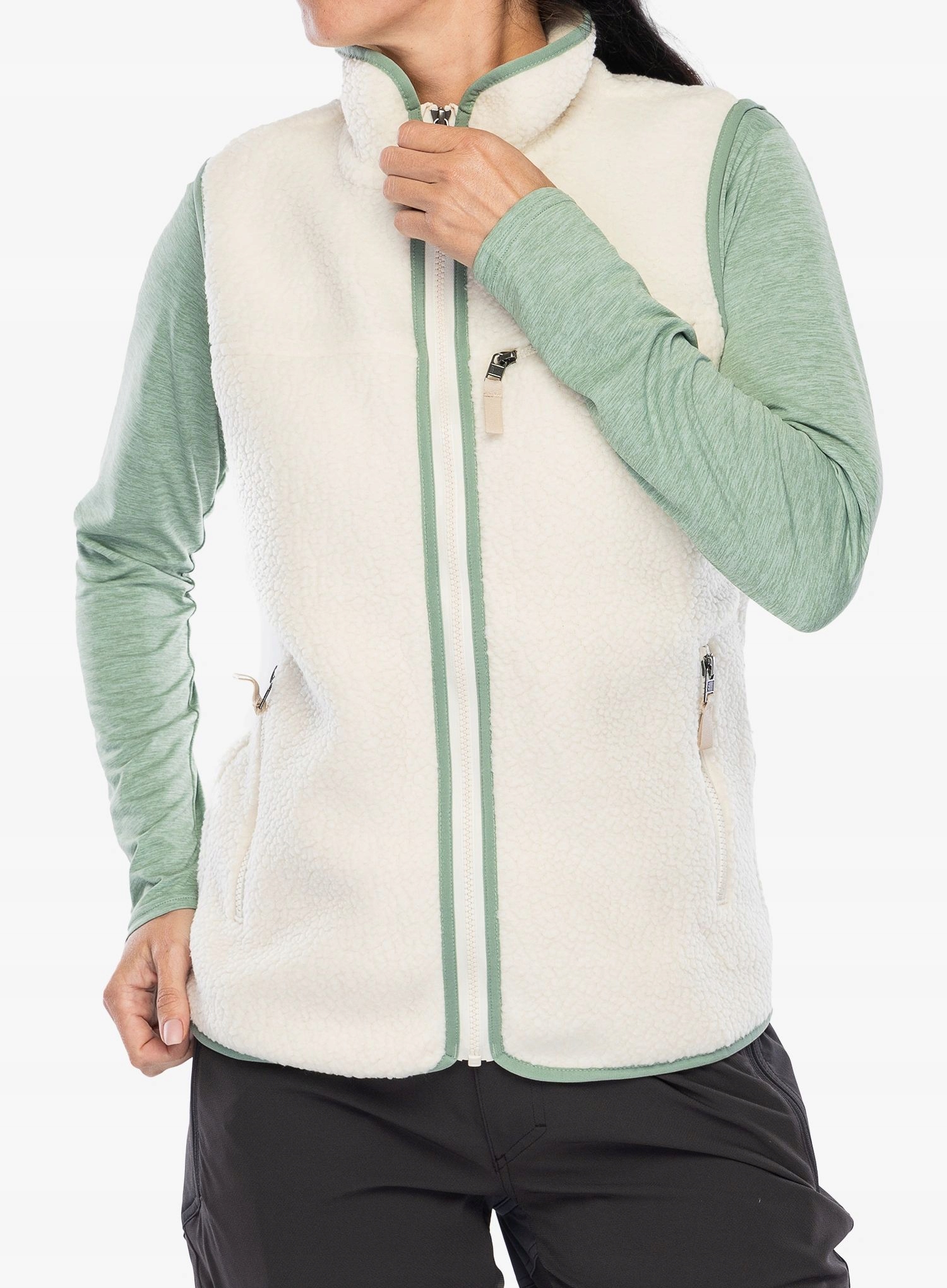 Kamizelka damska Patagonia Retro Pile Vest natural/ellwood green S