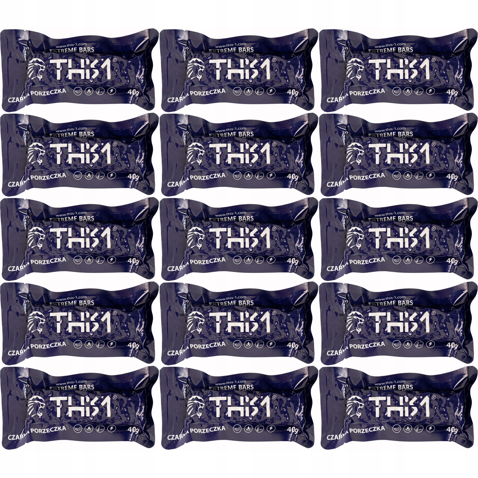 Zestaw batonów THIS-1 Baton energetyczny orzechy i czarna porzeczka 15 szt.