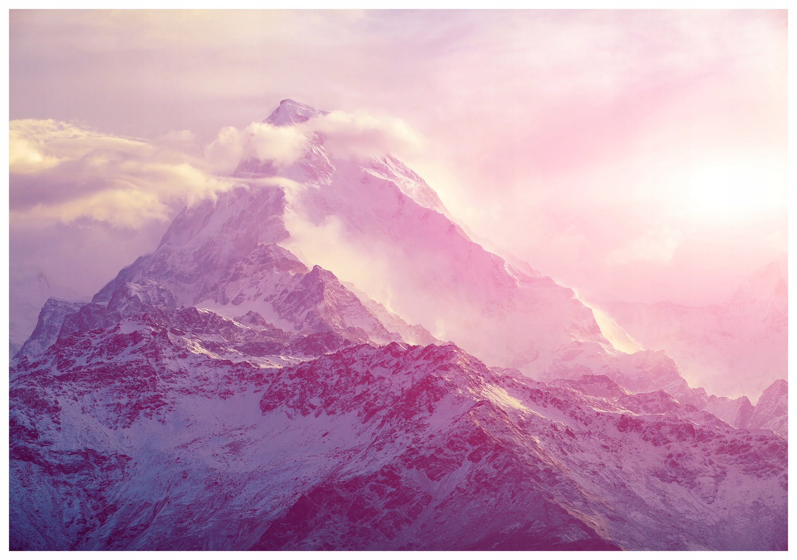 Fototapeta ružové hory krajina západ slnka perspektíva vinyl 312x219 lepidlo