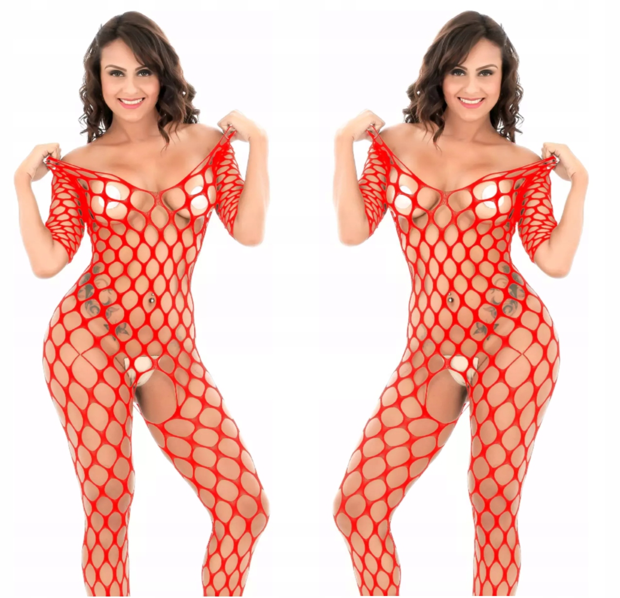 

Sexi Bielizna Damska Body Siatka Duże Oczka Tuba