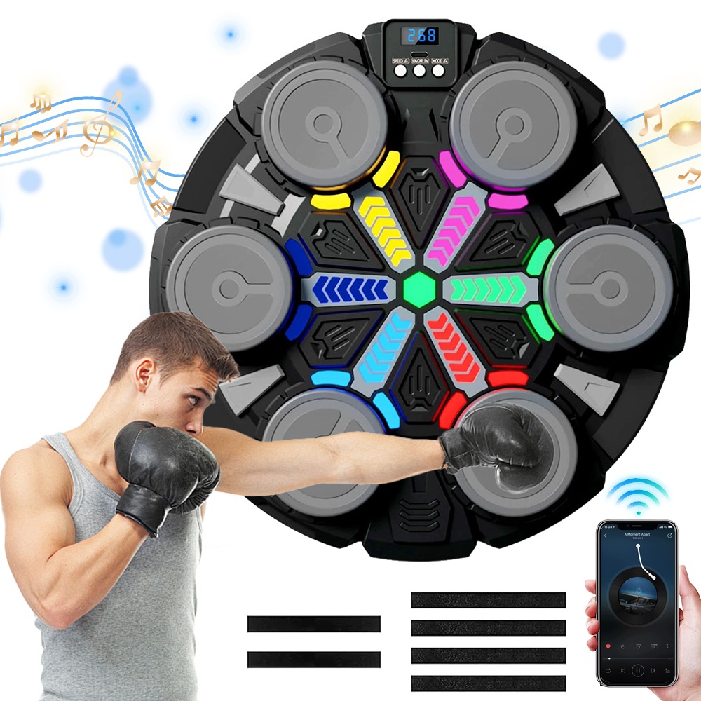 Boxovací hudební stroj s údery, tréninková kotoučová boxerská mašina