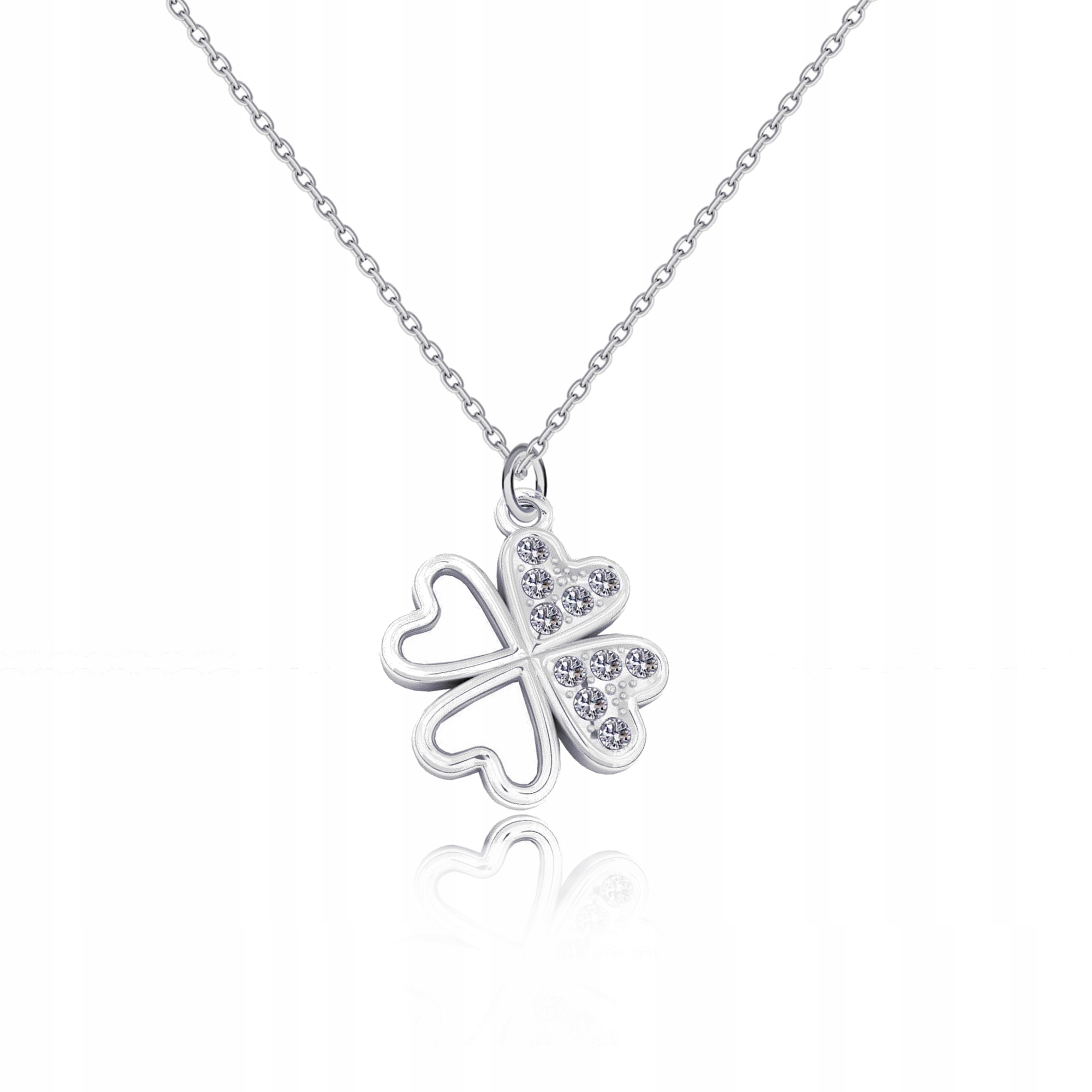 

Srebrny Naszyjnik Koniczyna Koniczynka srebro 925