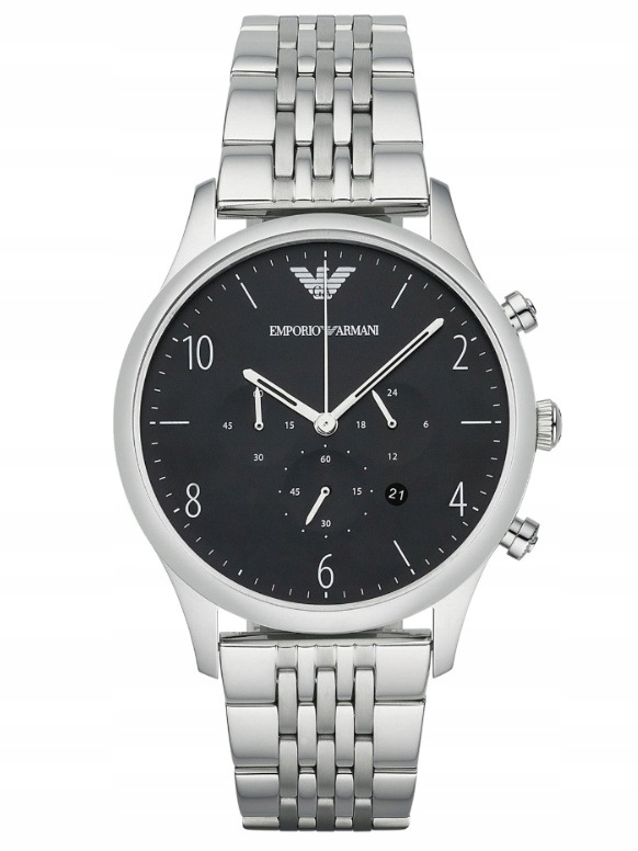 Pánské Hodinky Emporio Armani AR1863 Stříbrné Datumovka 50 M Box Pro Kluka
