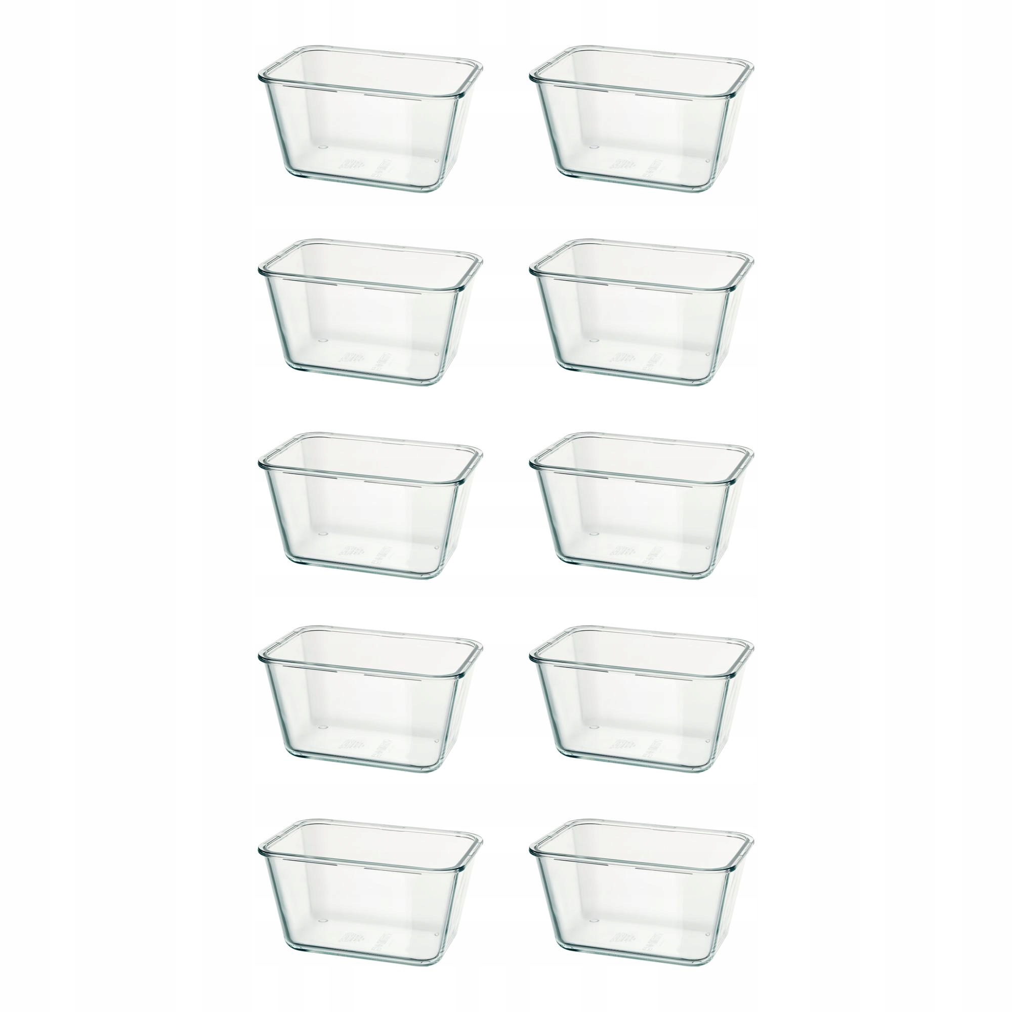 10 ks Nádoba na potraviny Ikea 365+ sklo 1.8 l obdélníková
