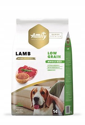 Amity Dog 14KG Low Grain Adult Lamb Large Granules Jagnięcina Duży granulat